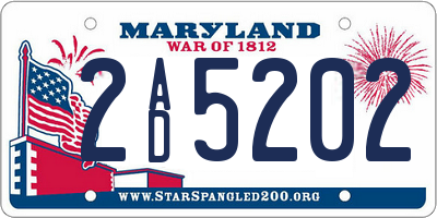 MD license plate 2AD5202