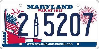 MD license plate 2AD5207