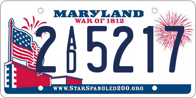 MD license plate 2AD5217