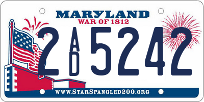 MD license plate 2AD5242