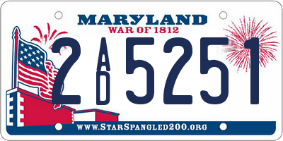 MD license plate 2AD5251