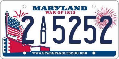 MD license plate 2AD5252