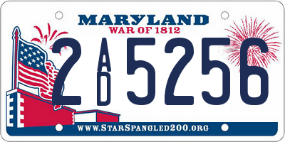 MD license plate 2AD5256