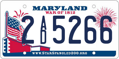 MD license plate 2AD5266