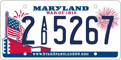 MD license plate 2AD5267