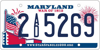 MD license plate 2AD5269