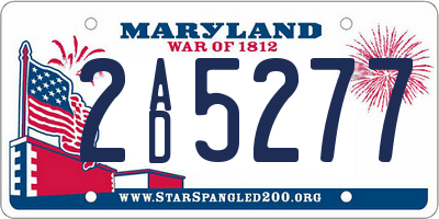 MD license plate 2AD5277