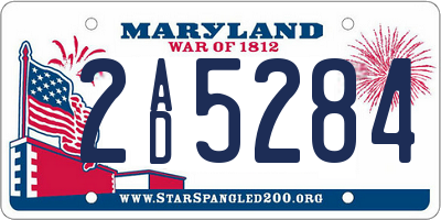 MD license plate 2AD5284