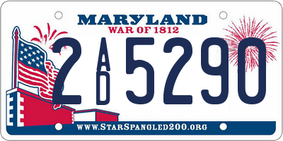 MD license plate 2AD5290