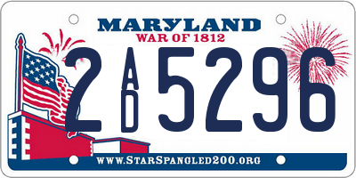 MD license plate 2AD5296