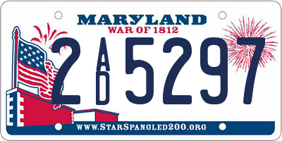 MD license plate 2AD5297
