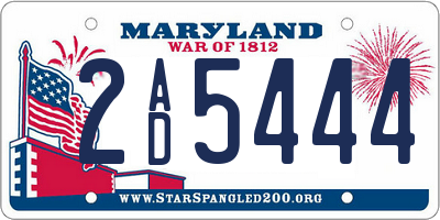 MD license plate 2AD5444