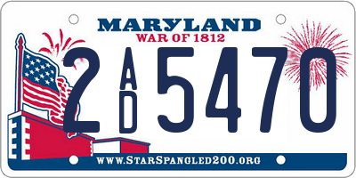 MD license plate 2AD5470