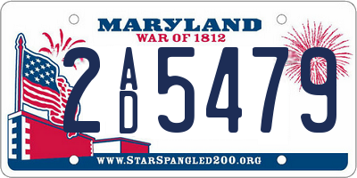 MD license plate 2AD5479