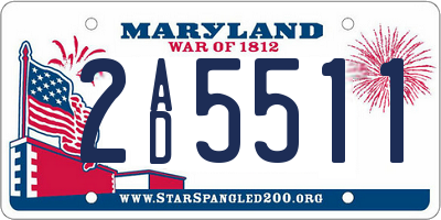 MD license plate 2AD5511