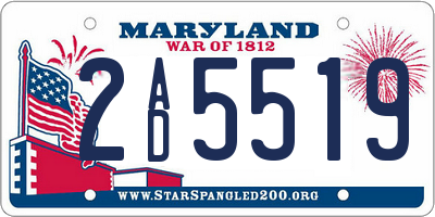MD license plate 2AD5519