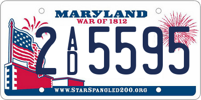 MD license plate 2AD5595