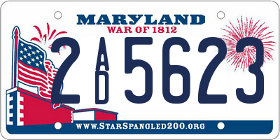 MD license plate 2AD5623