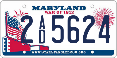 MD license plate 2AD5624