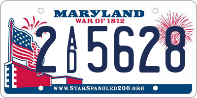 MD license plate 2AD5628