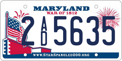 MD license plate 2AD5635
