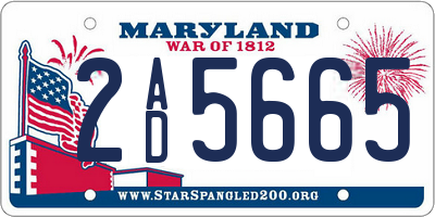 MD license plate 2AD5665