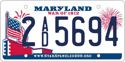 MD license plate 2AD5694