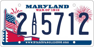 MD license plate 2AD5712