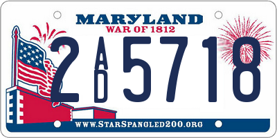 MD license plate 2AD5718