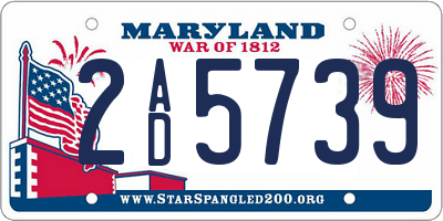 MD license plate 2AD5739