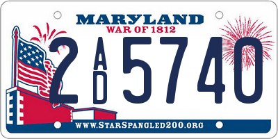 MD license plate 2AD5740