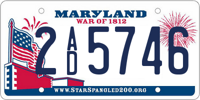 MD license plate 2AD5746