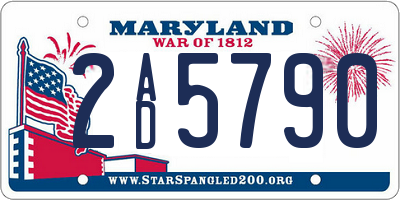 MD license plate 2AD5790