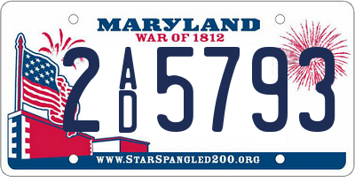 MD license plate 2AD5793