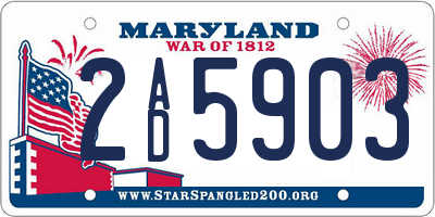 MD license plate 2AD5903
