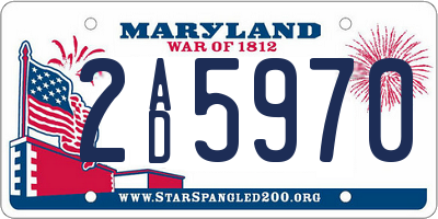 MD license plate 2AD5970