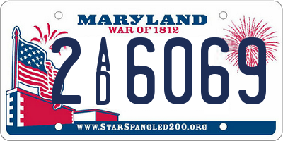 MD license plate 2AD6069
