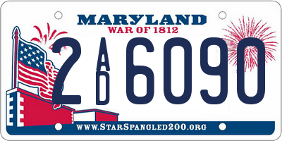 MD license plate 2AD6090