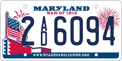 MD license plate 2AD6094