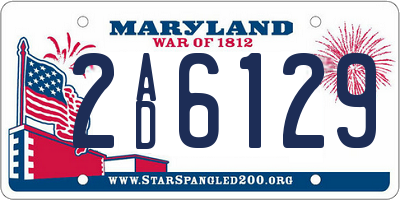 MD license plate 2AD6129