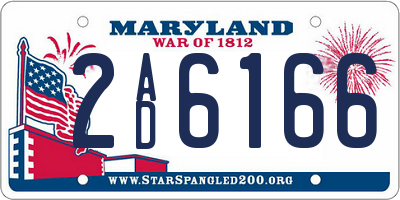 MD license plate 2AD6166