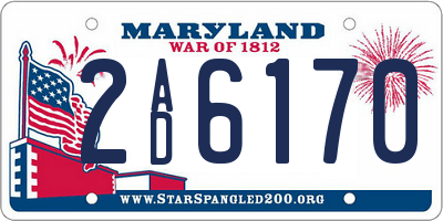 MD license plate 2AD6170