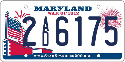 MD license plate 2AD6175