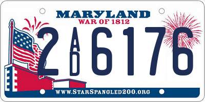 MD license plate 2AD6176