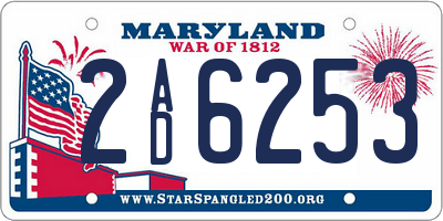 MD license plate 2AD6253