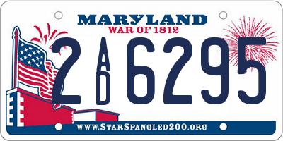 MD license plate 2AD6295