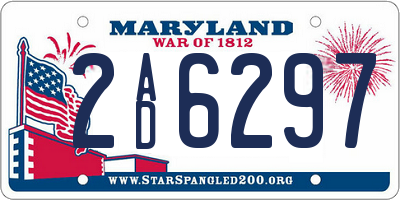 MD license plate 2AD6297