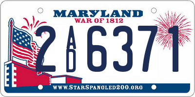 MD license plate 2AD6371