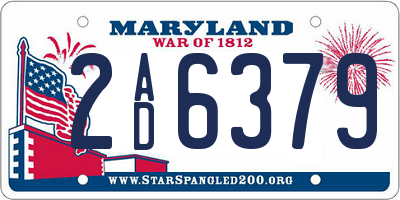 MD license plate 2AD6379