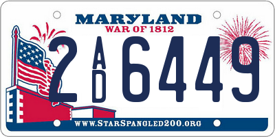 MD license plate 2AD6449